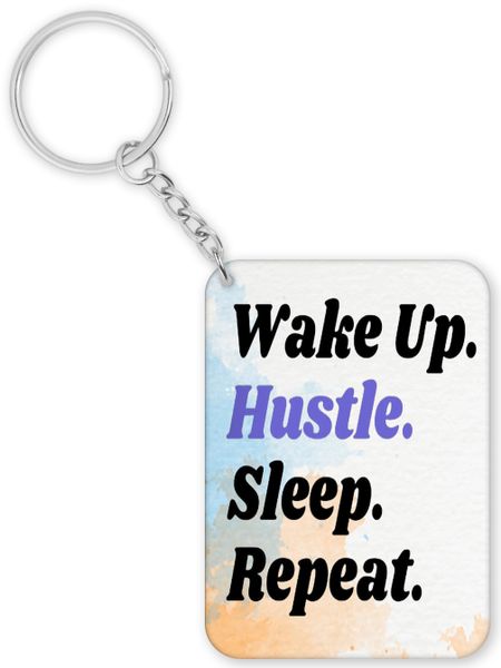 Work Up Hustle Birthday Christmas Entrepreneur Business Gift Keyring