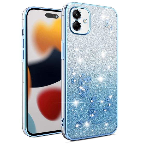 Flowers Diamond Shining Phone Case Compatible With Samsung Galaxy S23 Ultra
