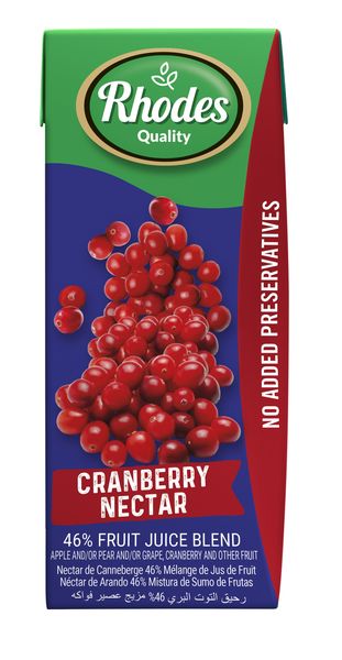 Rhodes Long Life Fruit Nectar Cranberry 24 x 200 ML
