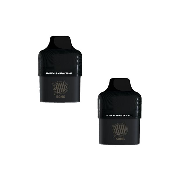 Bewolk 6000 Puff Disposable Vape Pod Tropical Rainbow Blast 2 Pack