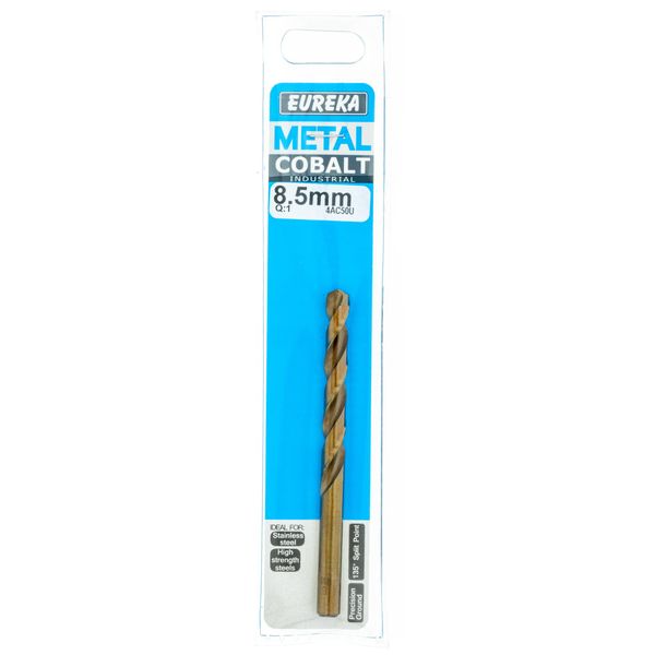 EUREKA DRILL BITS Cobalt 8.5mm Q:1 for Metal 4AC50U