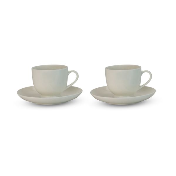 Cup &amp; Saucer - Kitchen Accessories - Ceramic - White - Pack of 2