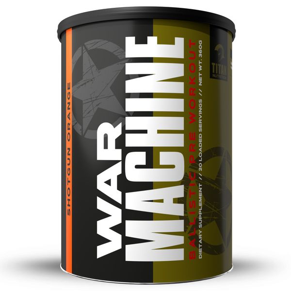 War Machine Pre Workout, Shotgun Orange 20 Servings - Net Wt. 360g