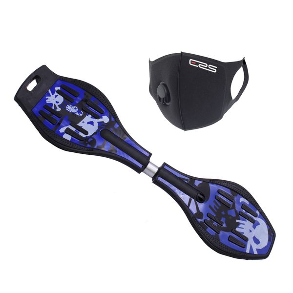 RipStick Swivel Skateboard &amp; ERS Mask - Blue