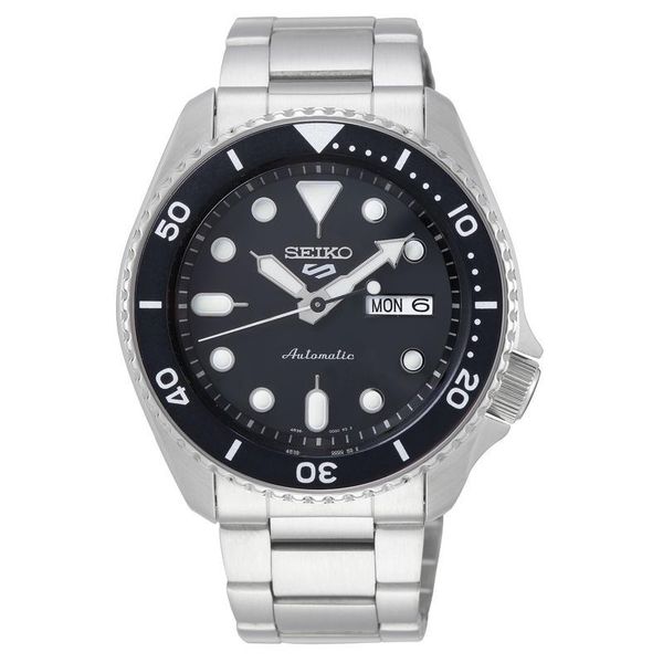 Seiko Men Automatic Silver-Black Metal Sport SRPD55K1