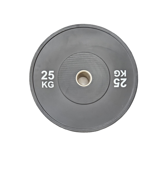 Olympic Rubber Bumper Plate 25KG - Black