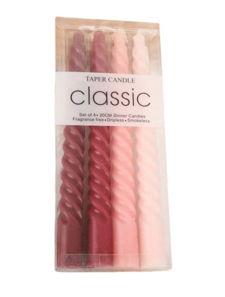 4-Piece Elegant Morandi Gradient French Twist Candles