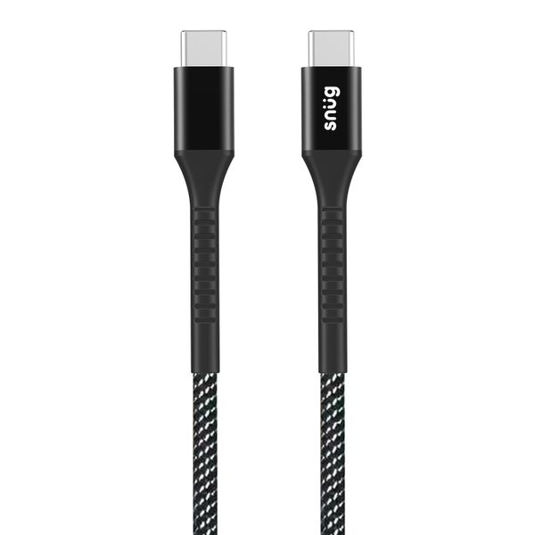 Snug 60W USB-C to USB-C Nylon Braided Cable 1.2m - Black