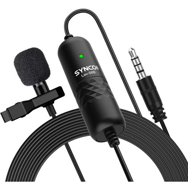 Synco S6E Omnidirectional Lavalier Microphone &amp; 3.5mm Connector &amp; Sensor