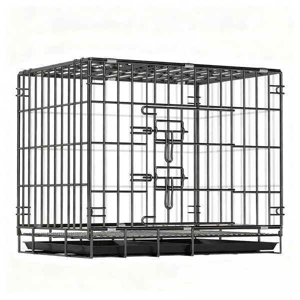 Portable Foldable Metal Pet Cage &amp; Indoor Pet Enclosure-M