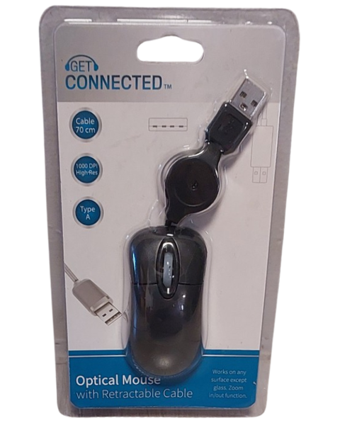 Oprical Mouse with Retractable Cable