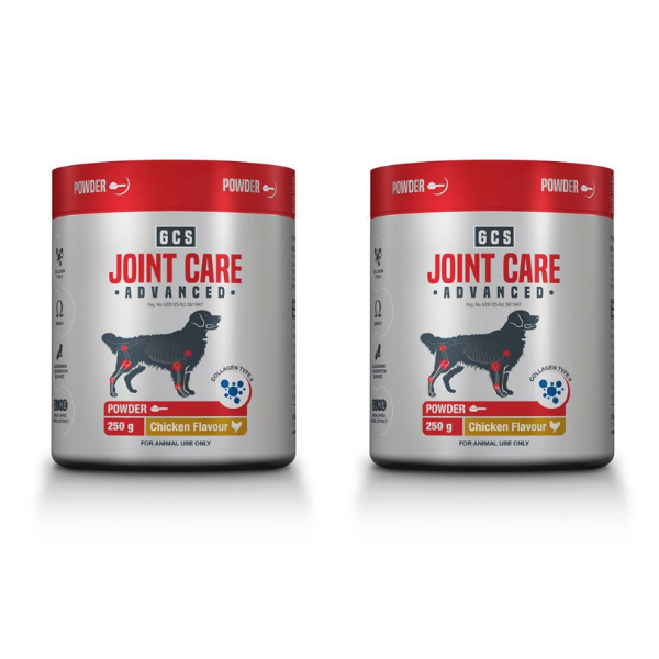 GCS Joint Care Advanced Powder for Dogs Chicken Flavour 250g 2 Tubs
