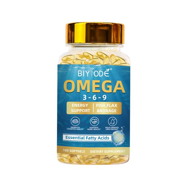 BIYODE 100 Softgels OMEGA 3-6-9 Energy Support