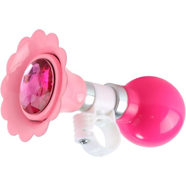 Kids Bike Horn, Flower Shaped Squeeze Bike Bell, Elegant Horns - Pink