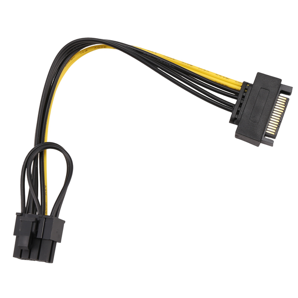 15Pin SATA Male to 8Pin(6+2) PCI-E Power Cable for Graphic Card(1Pcs)