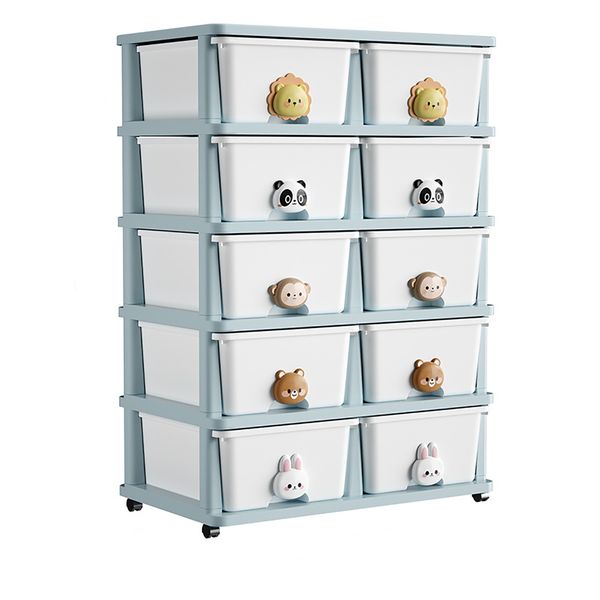 Kids' Storage 5 Tier Multipurpose Portable Toy Organizer with 10 Storage