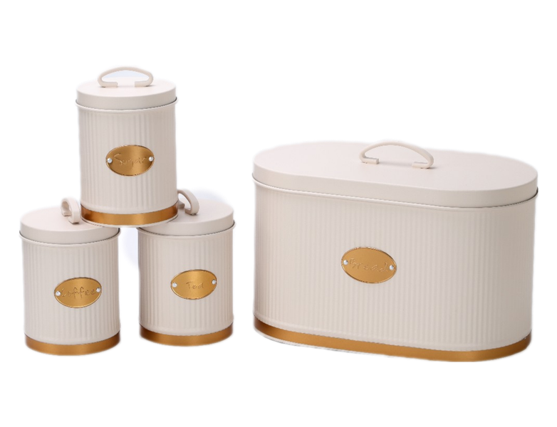 Royal Homeware 4 Piece Venezia Breadbin Set
