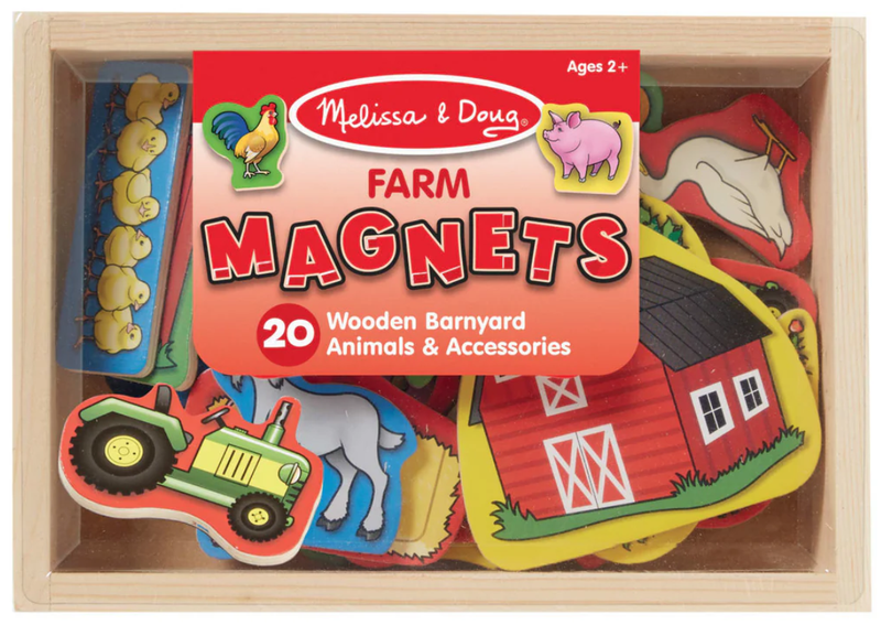 Melissa &amp; Doug Wooden Farm Magnets (20 Magnets)