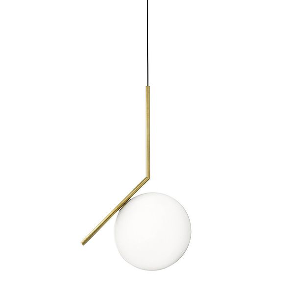 S2 Ceiling Light- Bass Modern White Glass Ball Pendant Light