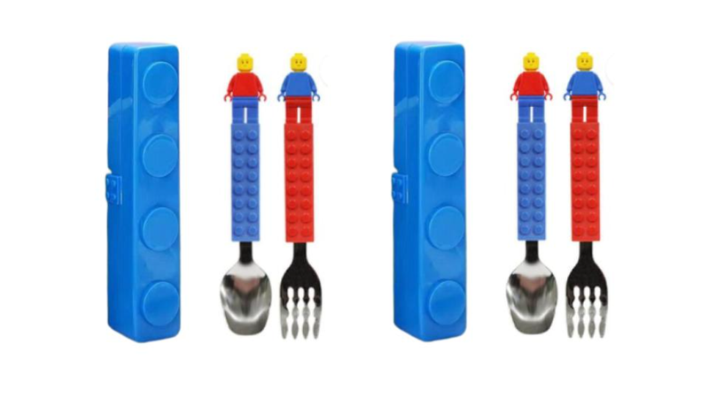 Spoon and Fork Set With Container For Kids - Set of 2