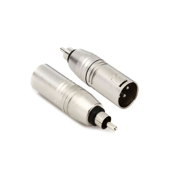 Tecnix XLR Male - RCA Male Silver Chassis Adaptor - pair