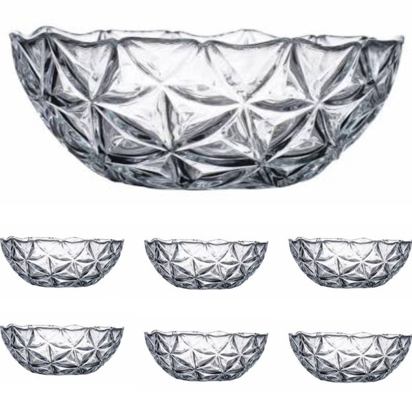 Bowl Set 7 Piece Estrella - Premium Glass Design - Crockery Centre Essentials