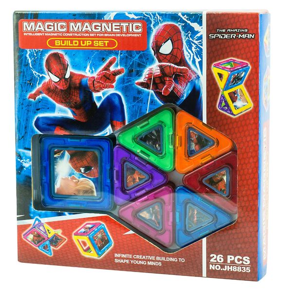 Spiderman Magic Magnetic Build Up Set Intelligent Magnetic Construction Set