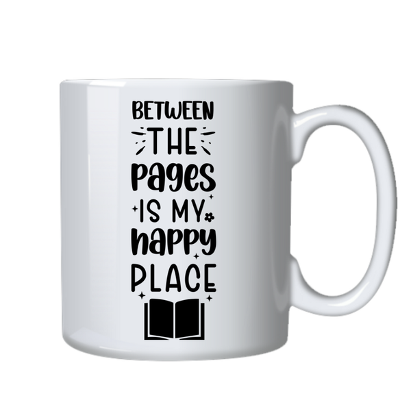 Happy Place Fantasy Novel Book Reader Lover Fun Custom Mug Birthday Gift402