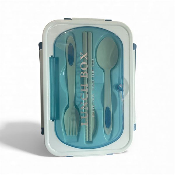 Lunchbox Breakfast Container with Compartments and Cutlery