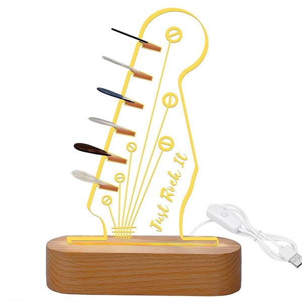 Guitar Pick Display,Luminous Pick Storage Rack Oval Base