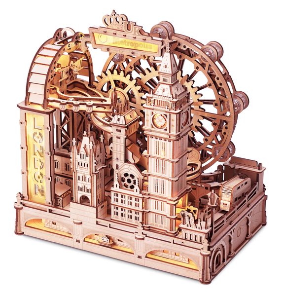 Robotime ROKR Wooden 3D DIY Marble Run - London Sightseeing Walk - 431pcs