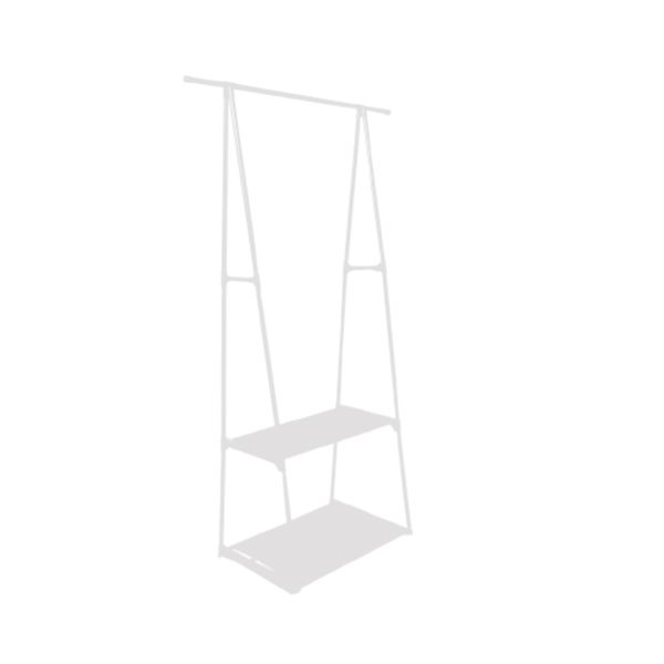 Durable 2-Tier Clothes/Coat Storage Organizer Rack-Black