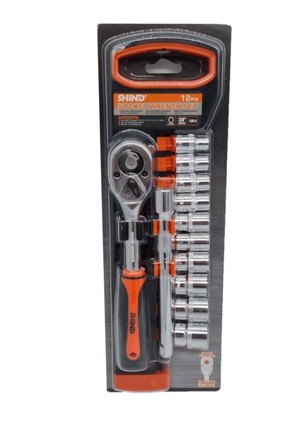 Portable Socket Wrench Set - 12 Piece