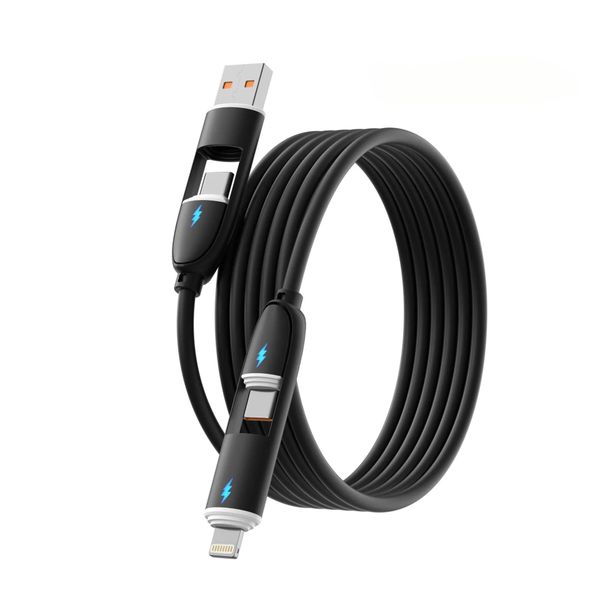 4 in 1 USB C Cable Fast Charger Cord Multi Charge Wire Combo 8 Pin/C/USB