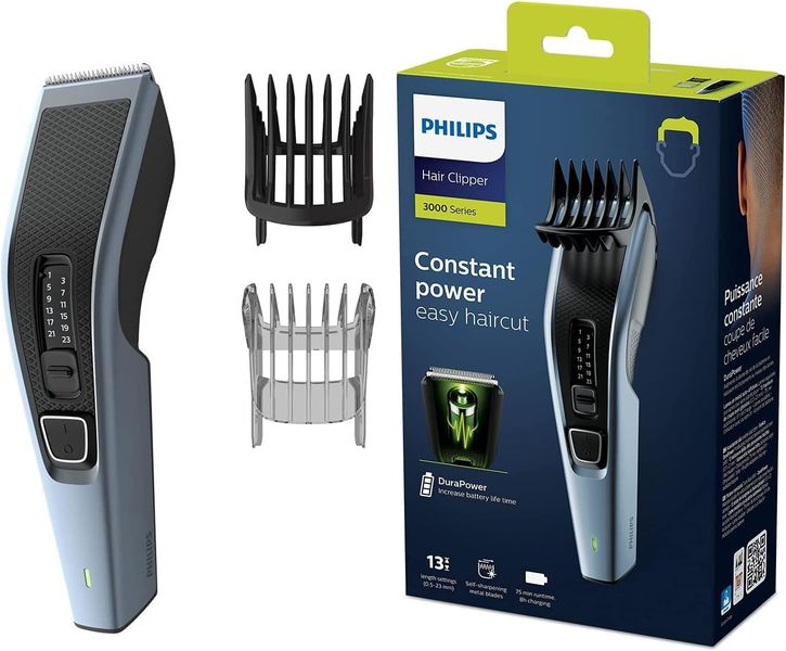 Philips Series 3000 Hair Clipper with Beard Comb, 13 Length Settings