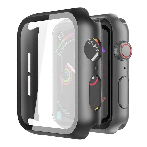 Tempered Glass Protective Case for Apple Watch (40mm)- Black