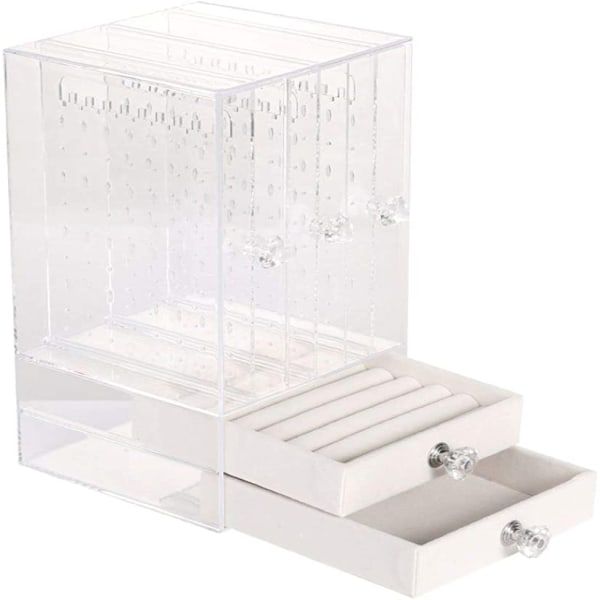 Optic Elegant Jewelry Acrylic Necklace Earring Storage Box