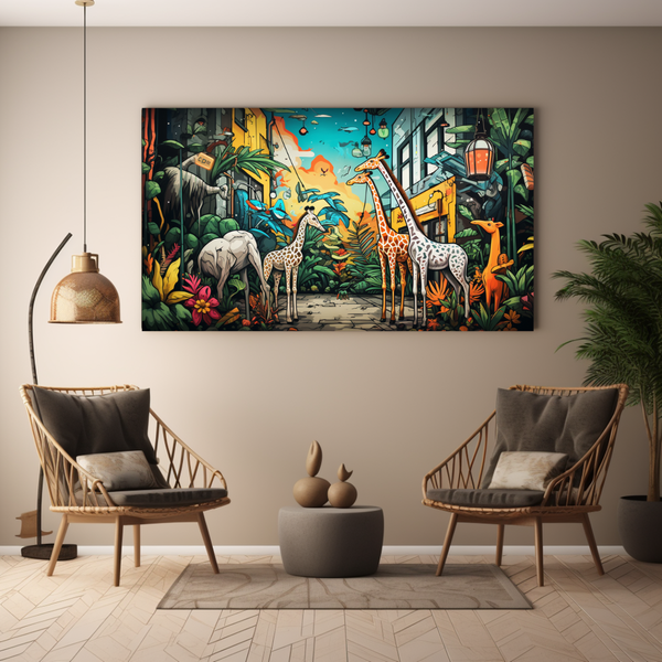 Canvas Wall Art - Street Art Cartoon - BK0175