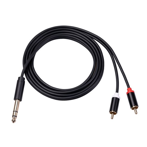 6.35 mm to 2RCA Cable Male Y Splitter Audio Adapter TRS stereo audio cable