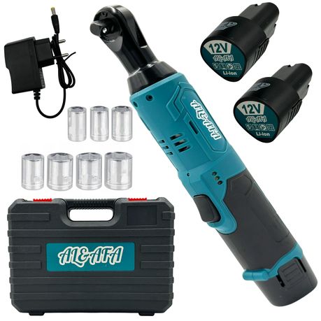 Al&Afa Cordless Power Ratchet Wrench Set With 2 Battery Packs & 7 Sockets Image