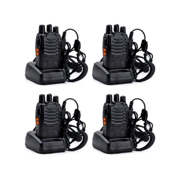 4 Piece 16-Channel UHF Walkie Talkie 400-470MHz 2 Way Radio
