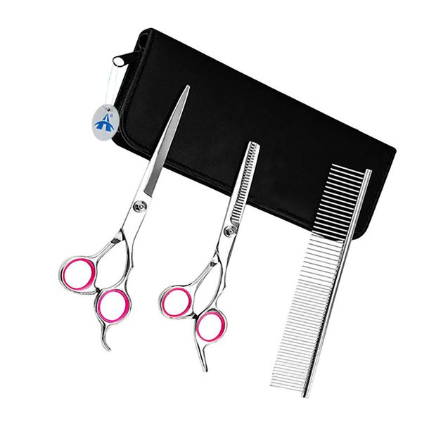 Alanes 4 Pieces Professional Premium Dog Grooming Scissors with Safety Tip