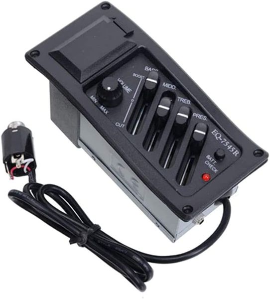 Guitar Pickup 4 Band EQ-7545R Preamp Amplifier Equalizer Tuner Pickup