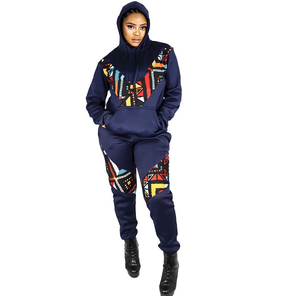 Africa Fashion House Anna-Mo Unisex Branded Hoodie & Sweatpants Blue ...