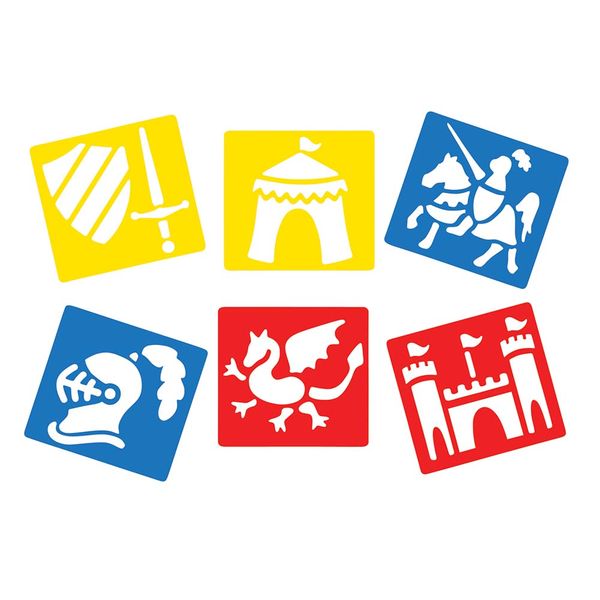 Anthony Peters Medieval-Themed Stencils: 6 Pieces