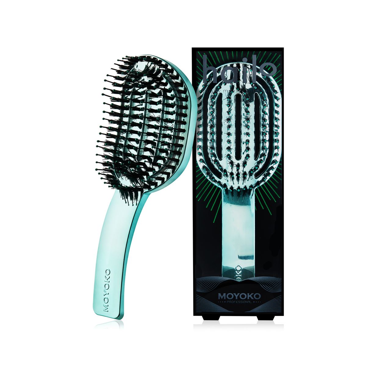 Moyoko Hailo Detangle & Styling Hair Brush Wet and Dry Hair Infused