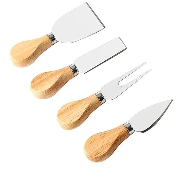 4Pcs Quality Wood Handle Multipurpose Cheese Knife Set