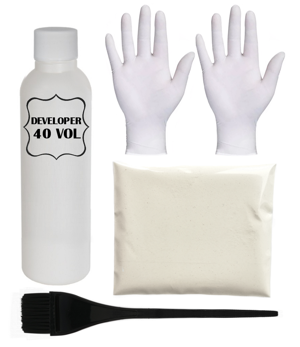 Professional Highlift Hair Bleach Powder + 40Vol Developer Full Kit