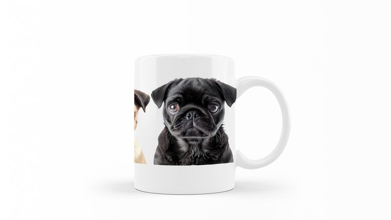Pug Printed Coffee Mug