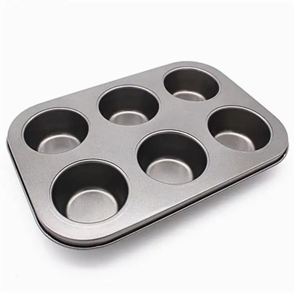 Aluminum Muffin Cupcake Non-Stick Baking Pan 6 Cup